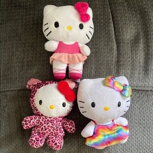 Hello Kitty Plush Toy Set - White, Pink, Multicolor